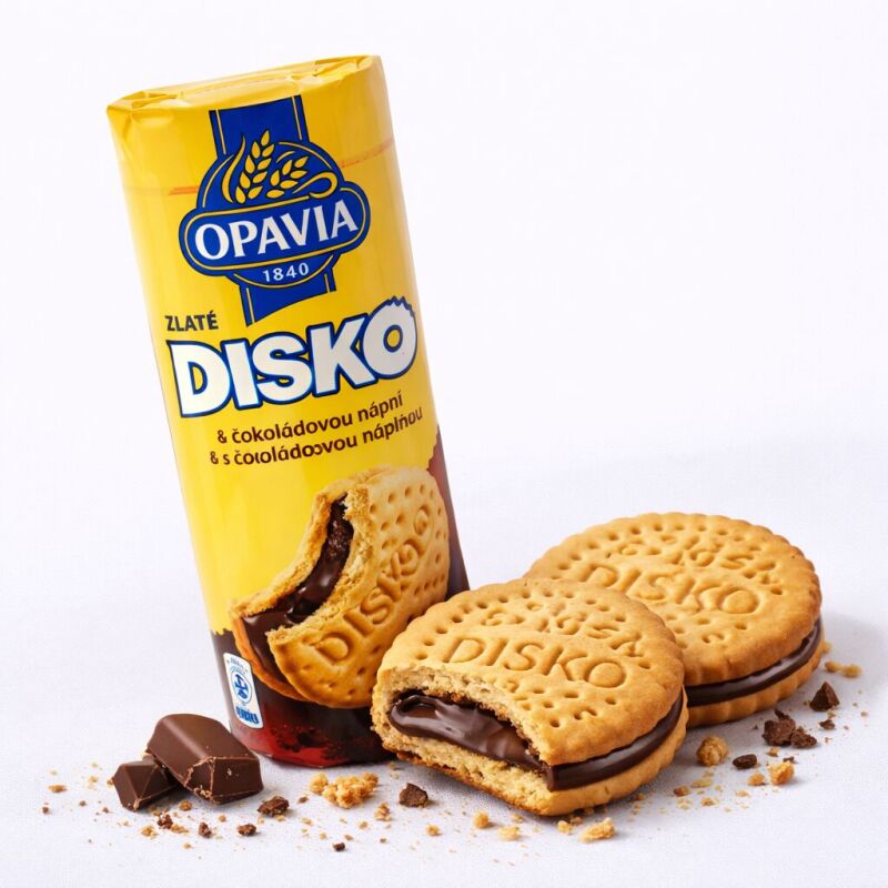 Opavia sušenky Disko čokoládová náplň 169g